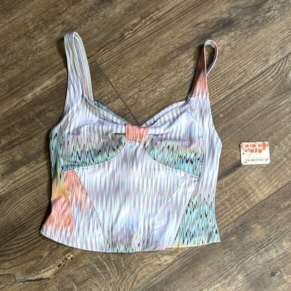 Free People Kindred Spirit Printed Tank Sunspace Combo Misty Plum Women's XS - Picture 3 of 10